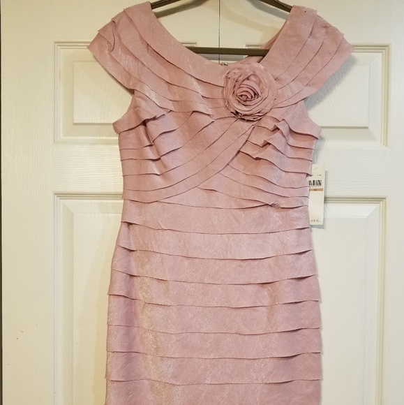 NEW London Times Layered Pink Dress 12 - Picture 1 of 5